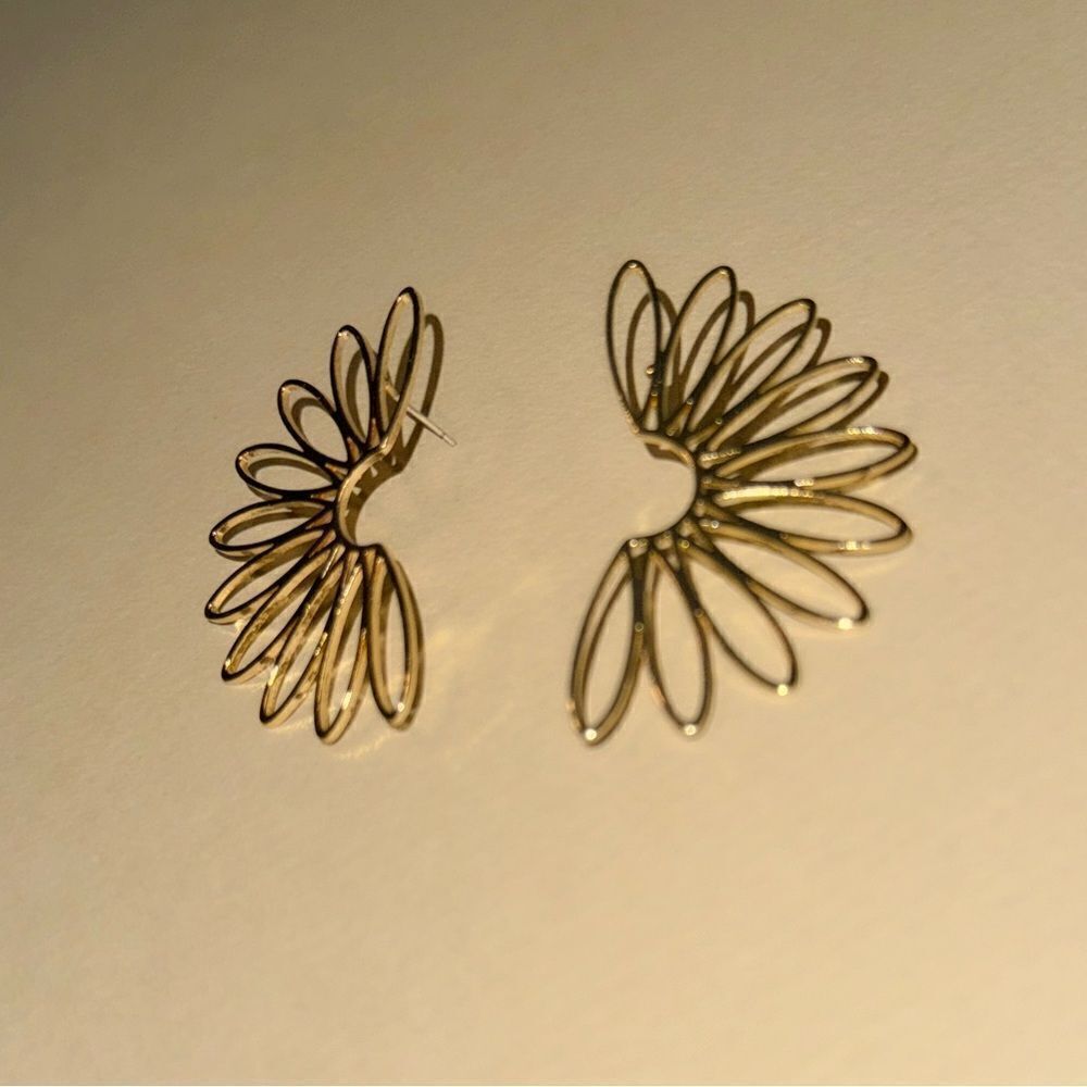 Flower earrings N862 - Picture 3 of 4
